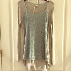 LC Lauren Conrad long sleeve tunic shirt